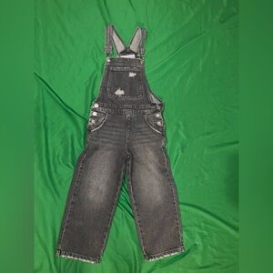Girls Zara Black Denim Kids Overalls size 8/9